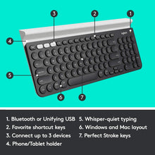 Load image into Gallery viewer, Multi-Device Wireless Keyboard for Computer