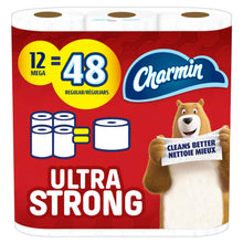 Load image into Gallery viewer, Charmin Ultra Strong Toilet Paper, Mega Roll, 12 Count of 286 Sheets Per Roll
