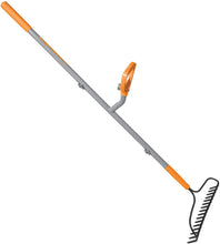 Load image into Gallery viewer, ERGIE SYSTEMS ERG-BWRK16 ErgieShovel 16-Tine Strain Reducing 54-Inch Steel Shaft Bow Rake, Gray/Orange