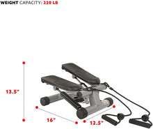 Load image into Gallery viewer, Sunny Health &amp; Fitness Mini Stepper with Resistance Bands