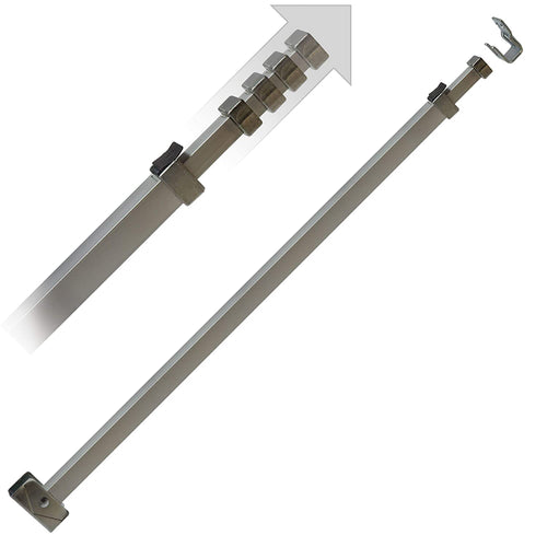 Ideal Security SK110 Patio Door Security Bar with Child-Proof Lock, Adjustable 25-48 inches for Ventilation, Silver