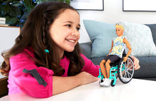 Load image into Gallery viewer, Barbie Ken Fashionistas Doll #167 with Wheelchair &amp; Ramp Wearing Tie-Dye Shirt, Black Shorts, White Sneakers &amp; Sunglasses, Toy for Kids 3 to 8 Years Old