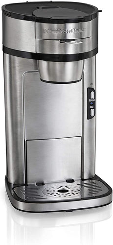 Hamilton Beach Scoop Single Serve Coffee Maker, Fast Brewing, Stainless Steel (49981A)