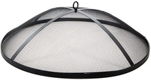 Load image into Gallery viewer, Sun Joe SJFP35-STN Cast Stone Base, Wood Burning Fire Pit w/Dome Screen and Poker