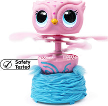 Load image into Gallery viewer, Owleez, Flying Baby Owl Interactive Toy with Lights &amp; Sounds (Pink), for Kids Aged 6 &amp; Up