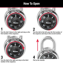Load image into Gallery viewer, Master Lock 1500T Locker Lock Combination Padlock, 2 Pack, Black