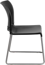 Load image into Gallery viewer, Flash Furniture 5 Pk. HERCULES Series 880 lb. Capacity Black Full Back Contoured Stack Chair with Sled Base