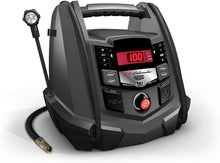 Load image into Gallery viewer, Schumacher 1200 Amp 12V Rechargeable AGM Jump Starter Portable Power Station Starts 8.0L - Gas 6.0L - Diesel vehicles AC/12V DC/USB Power plus 150 PSI Air Compressor/LED Flex Light