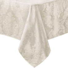 Load image into Gallery viewer, Newbridge Barcelona Luxury Damask Fabric Tablecloth, 100% Polyester, No Iron, Soil Resistant Holiday Tablecloths and Napkins