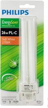 Load image into Gallery viewer, Philips 230425 Energy Saver Compact Fluorescent Non-Integrated 26-Watt PL-C Soft White 4-Pin Base Light Bulb