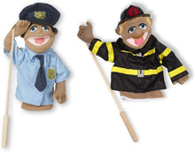 Load image into Gallery viewer, Melissa &amp; Doug Puppet Bundle - Police Officer and Firefighter