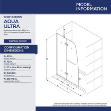 Load image into Gallery viewer, DreamLine Aqua Ultra Hinged Frameless Glass Shower Door