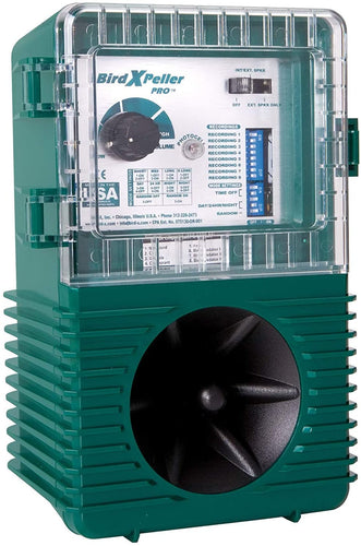 Bird-X Peller Pro Model 1 Electronic Bird One Acre Coverage. Natural Sounds Repel Pigeons, Starlings, Sparrows &Amp Gulls.