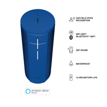 Load image into Gallery viewer, Ultimate Ears BLAST Portable Wi-Fi / Bluetooth Speaker with hands-free Amazon Alexa voice control (waterproof) - Blue Steel