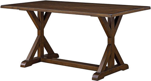 Better Homes & Gardens Granary Modern Farmhouse Dining Table, Dark Brown