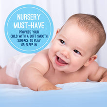 Load image into Gallery viewer, Kushies Baby Playard/Pack n Play Sheet, Portable Crib Sheets, Baby Bedding, Pack and Play Mini Sheet, Blue