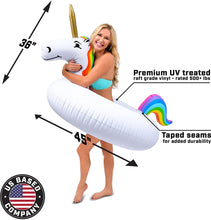 Load image into Gallery viewer, GoFloats Unicorn Pool Float Party Tube Inflatable - Adults &amp; Kids Sizes