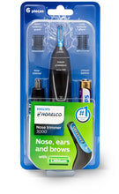 Load image into Gallery viewer, Philips Norelco Nose trimmer 3000, NT3000/49, with 6 pieces for nose, ears and eyebrows