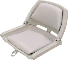 Load image into Gallery viewer, Attwood 98391GY Padded Boat Seat, Gray, Molded Plastic Frame, 20 Inches W x 17 Inches D x 12 Inches H