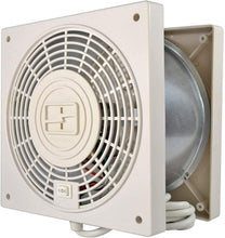 Load image into Gallery viewer, Suncourt TW408 ThruWall 2 Speed Room to Room Wall Mounted Air Flow Transfer Fan with 10 Foot Power Cord and Installation Kit, Whtie