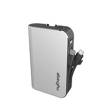 Load image into Gallery viewer, myCharge HubPlus-C Portable Charger 6700mAh Power Bank, USB-A Port with Qualcomm Quick Charge 3.0, Integrated Micro-USB &amp; USB-C Cables, Foldable Wall Plug (Not Compatible with Apple Devices)