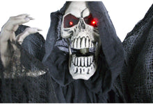 Load image into Gallery viewer, Haunted Hill Farm HHWINGSKEL-2FLSA Life-Size Animatronic Reaper, Indoor/Outdoor Halloween Decoration, Multi