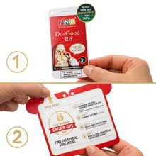Load image into Gallery viewer, Portable North Pole Do-Good Elf Plush Toy Red with Personalized Video Messages from Santa