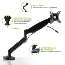 Load image into Gallery viewer, Kanto DMG1000 Desktop Mount for 17-inch to 27-inch Displays - Black