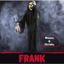 Load image into Gallery viewer, Haunted Hill Farm HHRPR-6FLSA Life-Size Animatronic Reaper, Indoor/Outdoor Halloween Decoration, Multi