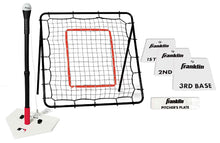 Load image into Gallery viewer, Franklin Sports MLB Baseball Youth Starter Set - Includes a 36 x 36 Inch Pitch Back Returner, Four Piece Base Set, and an Anti-Tip Batting Tee