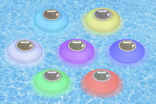 Load image into Gallery viewer, Poolmaster 54504 Portable Floating Waterproof Multi-Light Speaker with Call Functionality for Swimming Pool Party, Patio, Outdoor, Backyard, Multicolor