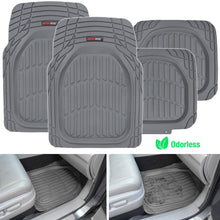 Load image into Gallery viewer, Motor Trend FlexTough Tortoise - Heavy Duty Rubber Floor Mats for Car SUV Van &amp; Truck - All Weather Protection - Deep Dish (Black)