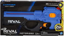 Load image into Gallery viewer, Nerf Rival Charger MXX-1200 Motorized Blaster -- 12-Round Capacity, 100 FPS Velocity -- Includes 24 Official Nerf Rival Rounds -- Team Blue