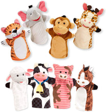 Load image into Gallery viewer, Melissa &amp; Doug Hand Puppet Bundle - Farm And Zoo Friends