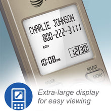 Load image into Gallery viewer, AT&amp;T EL51203 DECT 6.0 Phone with Caller ID/Call Waiting, 2 Cordless Handsets, Silver