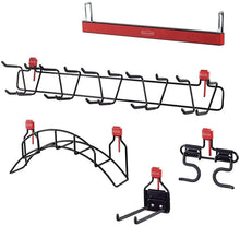 Load image into Gallery viewer, Rubbermaid 2025630 Outdoor Storage Shed Wall Space Maximizing 5 Piece Modular Accessory Kit for Organizing Yard Tools and Supplies