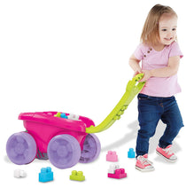 Load image into Gallery viewer, Mega Bloks Block Scooping Wagon Building Set Pink