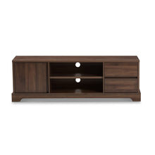 Load image into Gallery viewer, 59 in. TV Stand in Walnut Brown Finish