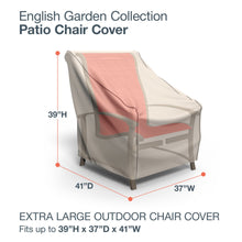 Load image into Gallery viewer, Budge English Garden Patio Chair Cover, Extra Large (Tan Tweed)