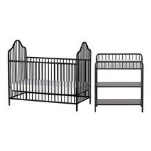Load image into Gallery viewer, Little Seeds Rowan Valley Lanley Metal Crib and Changing Table Set