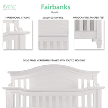 Load image into Gallery viewer, Evolur Fairbanks 5-in-1 Convertible Crib
