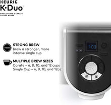 Load image into Gallery viewer, Keurig K-Duo Coffee Maker, Single Serve and 12-Cup Carafe Drip Coffee Brewer, Compatible with K-Cup Pods and Ground Coffee, Black