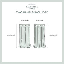 Load image into Gallery viewer, Exclusive Home Curtains Textured Sateen Thermal Window Curtain Panel Pair with Grommet Top