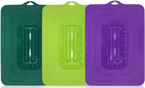 Elite Cuisine Rectangular Silicone Suction Lids and Food Covers Fits various sizes of casseroles, baking pans, dishes or containers