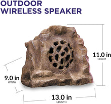 Load image into Gallery viewer, Alpine Corporation QLP542SLR-GR Solar Bluetooth Enabled Rock Speaker