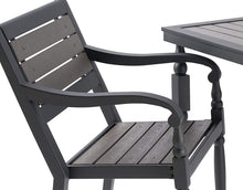Load image into Gallery viewer, Numark Weather-Resistant Woodgrain Styled 3-Piece Metal Patio Furniture Bistro Table Set