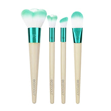 Load image into Gallery viewer, EcoTools Blooming Makeup Brushes with Storage Case and 3 Beauty Inspiration Cards, For a Fresh &amp; Natural Look, Set of 4