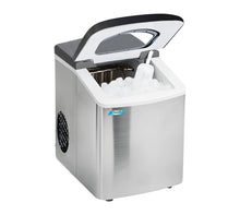 Load image into Gallery viewer, Mr. Freeze MIM-18 Maxi-Matic Portable Ice Maker with Lid, Black (Stainless Steel)