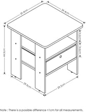 Load image into Gallery viewer, Furinno Andrey 2-Pack Bin Drawer End Table Nightstand