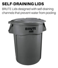 Load image into Gallery viewer, Rubbermaid Commercial Products 1926826 Brute Heavy-Duty Round Trash/Garbage Lid